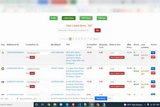 develop ebay competitor item lister and repricer tool