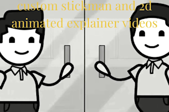 create custom stickman and 2d animated explainer videos