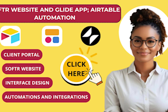 setup airtable softr wordpress onepage softr wix website glide app client portal