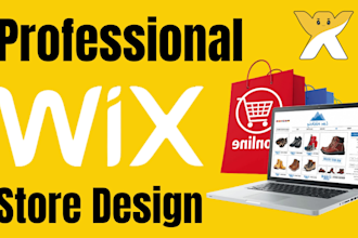 design wix store or wix ecommerce website and add product