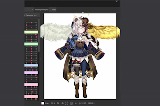 custom 2d vtuber model rigging or live2d vtuber rig commission for vtuber stream