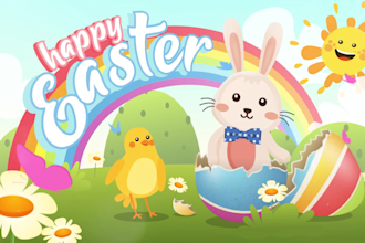 make an amusing greeting video with easter egg