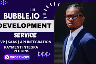 build custom no code bubble io web app mvp saas ai API flutterflow
