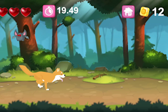 create a 2d endless runner platformer game for kids