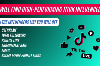 find tiktok influencers list for influencer marketing