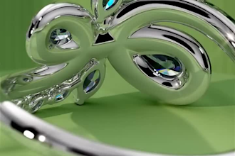 create cgi 3d jewelry design, realistic 3d jewelry modelling and animation