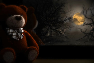 make evil teddy halloween video