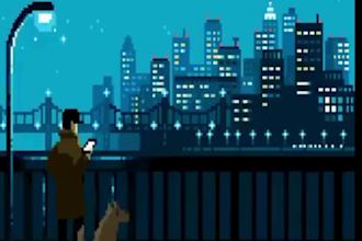 do detailed pixel art character animation sprite sheet lofi loop gif 32bit 64bit