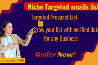 collect niche targeted email list, prospect list and lead generation