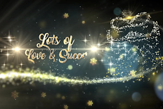 create a personalized merry christmas video greeting