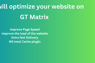 optimize your website on gtmetrix and improve page speed