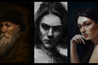 do a digital portrait painting in a realistic classical art style