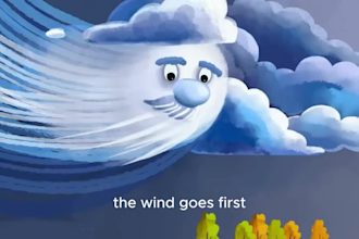 create animated children book trailer and book promo video