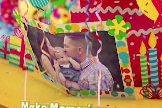 make birthday and wedding invitation or greeting video video