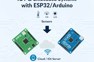 design and program embedded systems with arduino, esp32, and sensors