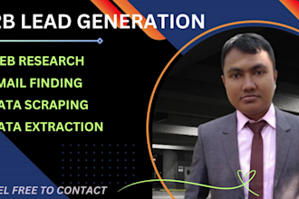 do online research, data extraction and email finding