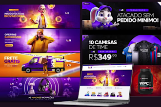 design website banner, web slider, and shopify banner