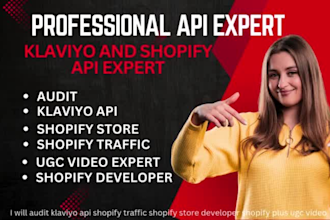 audit klaviyo api shopify traffic shopify store developer shopify plus ugc video