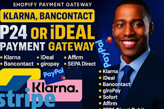 add klarna, bancontact, p24 or ideal payment gateway in shopify using stripe