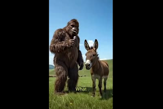 make a hilarious ai vlog featuring bigfoot and yeti for your business