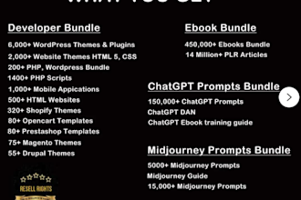 give you 80m digital products with resell rights to launch your biz