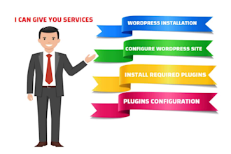 install wordpress and setup a basic website