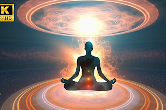 create 4k binaural, solfeggio and chakra meditation  healing music videos