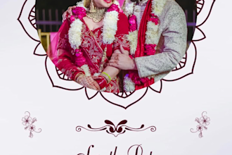 make a invitation card of you for your marriage