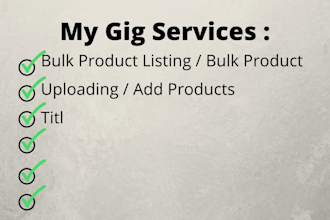 do bulk product listing on amazon, shopify, and ebay