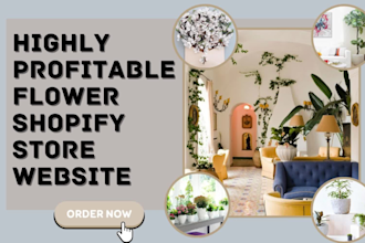 design flowers plant botanicals fruits shopify dropshipping website