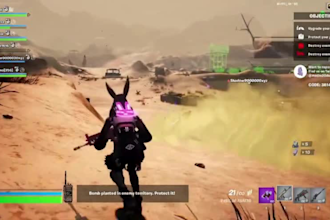 design an addictive realistic and stylized fortnite environment with uefn