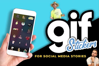 make custom sticker gifs for instagram and facebook stories