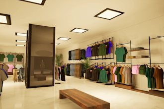 make a 3d showroom, store ad for your brand