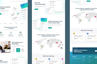 do modern saas landing page, website mockup homepage and dashboard design