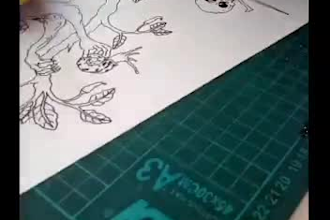 draw botanical and animal tattoo design
