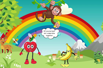 create kids video kids learning animation video