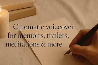 narrate your book or trailer with a cinematic female voice