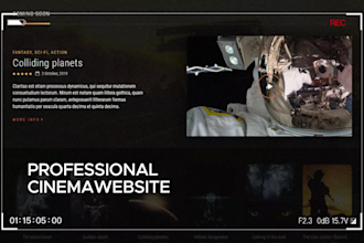 create a cinema website with streaming platform