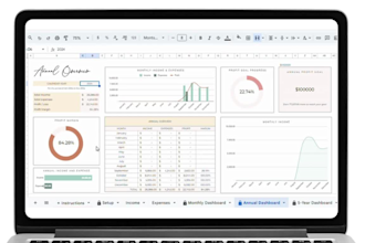 send you bookkeeping spreadsheet, 10 tabs, 5 years, automated calculations