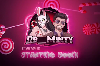 design animated stream overlay, kick, twitch overlay, twitch logo, banner emote