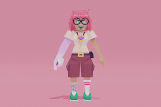 create stylized low poly models with pixel art textures