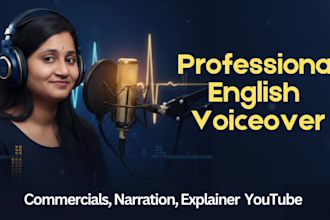 record a professional american and british english voiceover
