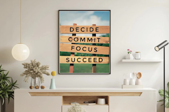 design unique,motivational typography posters and wall art