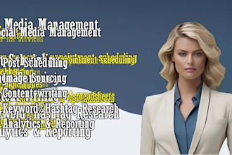 provide admin HR, social media management, virtual assistant services