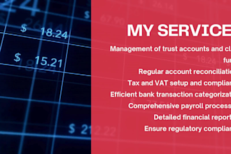 provide financial reports for professionals and restaurant services