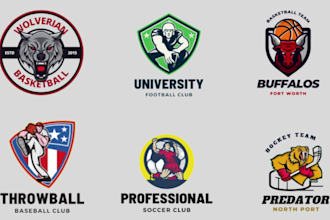 create soccer, baseball, hockey, basketball logo within 2hrs