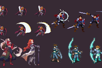 create pixel art sprite, game sprite sheet, pixel art character sprite animation