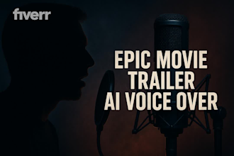 deliver a hollywood style trailer voice over using ai