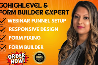 setup gohighlevel webinar saas funnel wp form ninja form involve me form