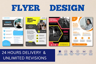 design a professional flyer or brochure for your business